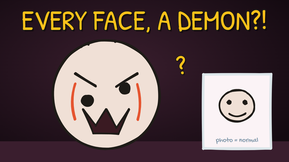 Munchrd illustration for: Why do some people see faces turn into demons?